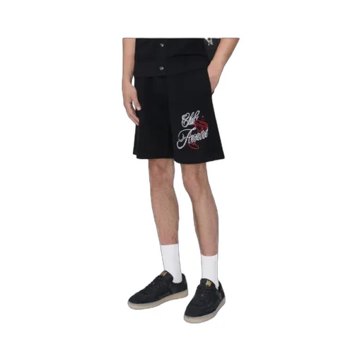 Embroidered-Lettering Shorts