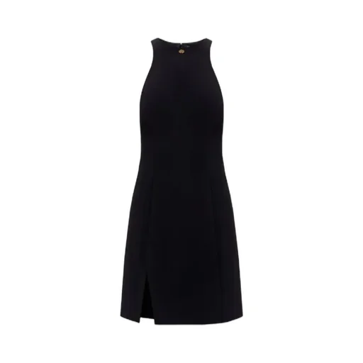 Halter-Neck Logo-Detail Mini Dress