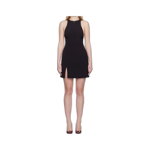Halter-Neck Logo-Detail Mini Dress