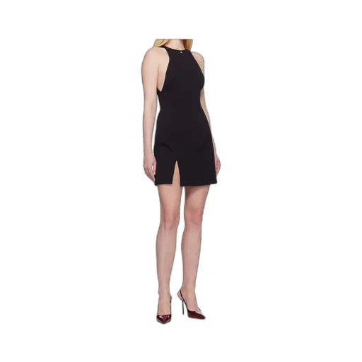 Halter-Neck Logo-Detail Mini Dress