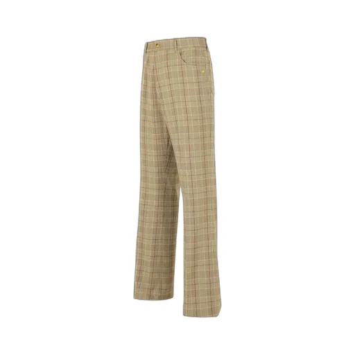 Checked Flared Trousers