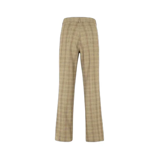 Checked Flared Trousers