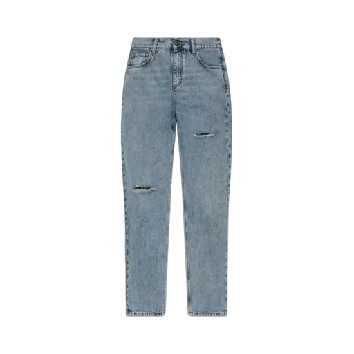 Distressed Knee-Detail Jeans