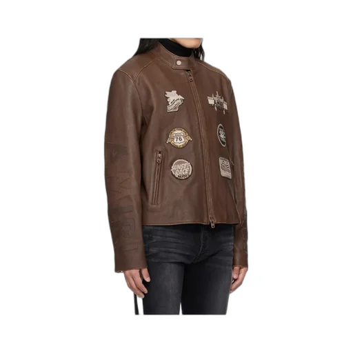 Patch Racing Leather Jacket
