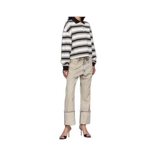 Ma Striped Oversized Polo Shirt