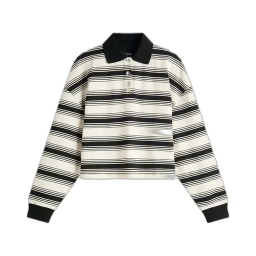 Ma Striped Oversized Polo Shirt