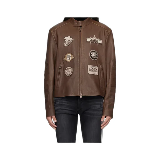 Patch Racing Leather Jacket