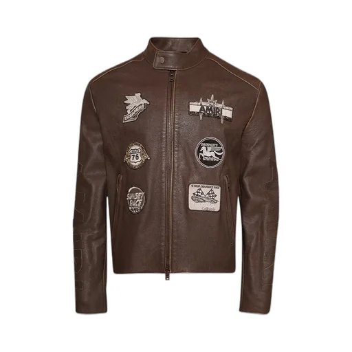 Patch Racing Leather Jacket