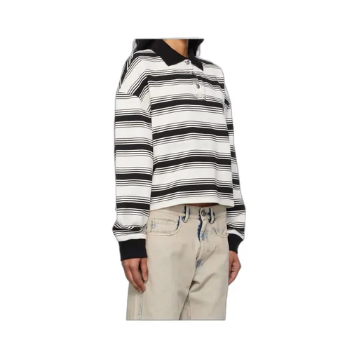 Ma Striped Oversized Polo Shirt