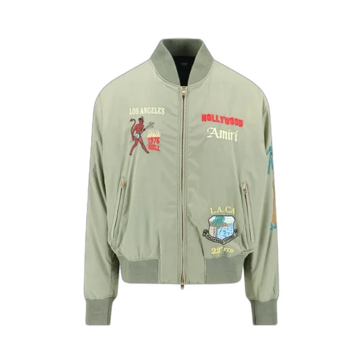 Zip-Up Embellished Bomber Jacket