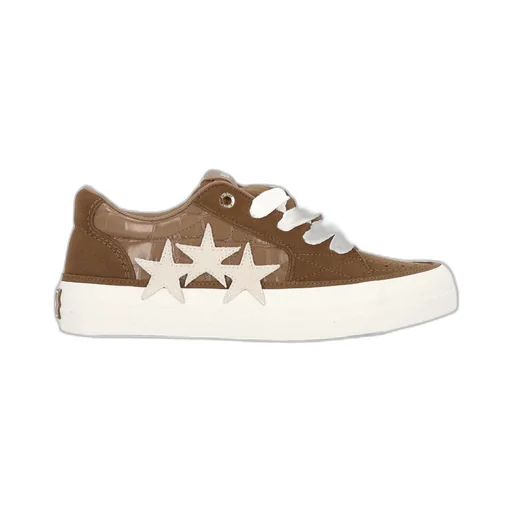 Star-Embellished Leather Sneakers