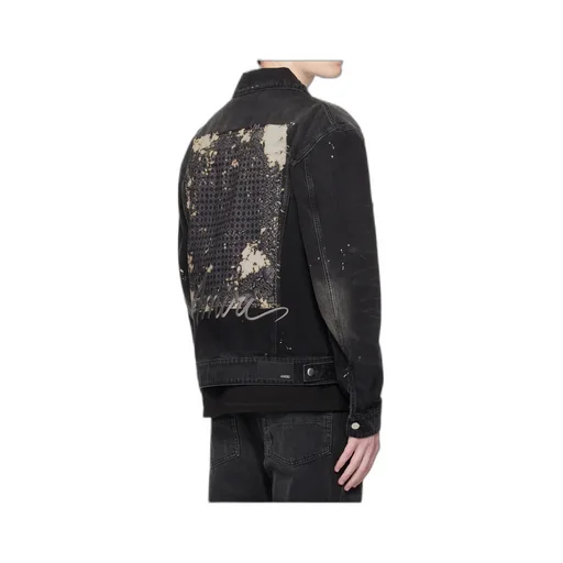 Paint-Splatter Denim Jacket