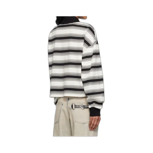 Ma Striped Oversized Polo Shirt