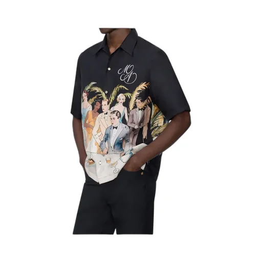 Illustration-Print Short-Sleeve Shirt