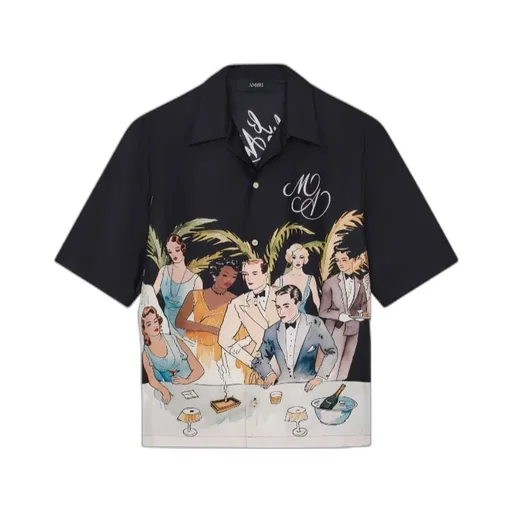 Illustration-Print Short-Sleeve Shirt