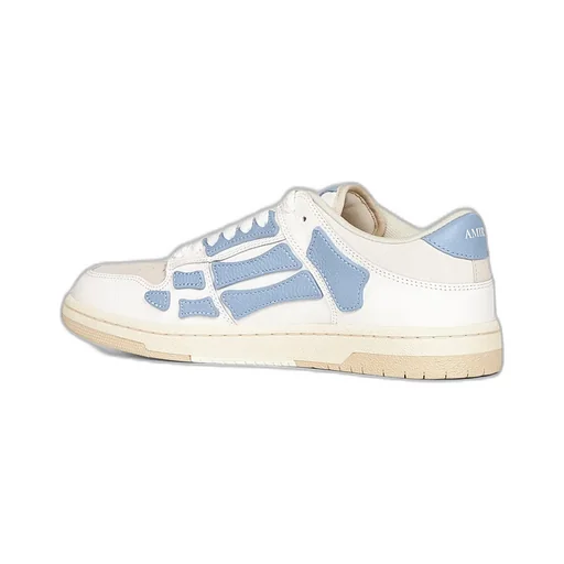 Skeleton-Appliqué Leather Trainers