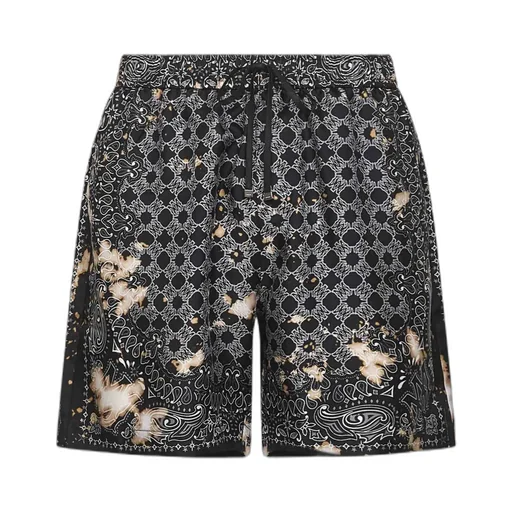 Graphic Printed Drawstring Shorts