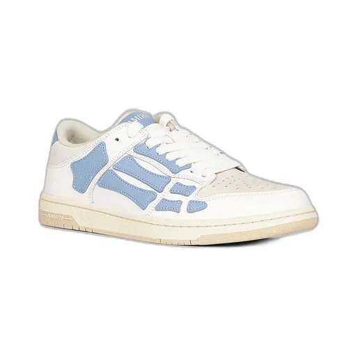 Skeleton-Appliqué Leather Trainers