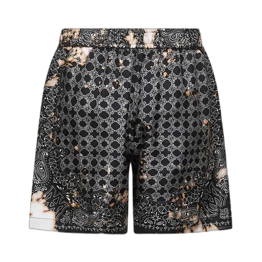 Graphic Printed Drawstring Shorts