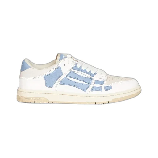 Skeleton-Appliqué Leather Trainers