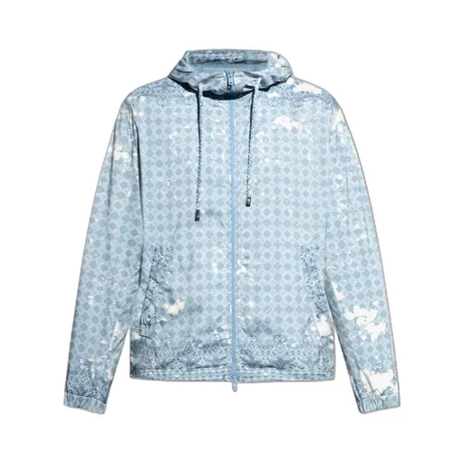 Paisley-Print Hooded Sport Jacket