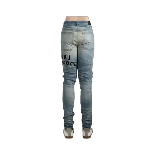 Distressed Embroidered Jeans