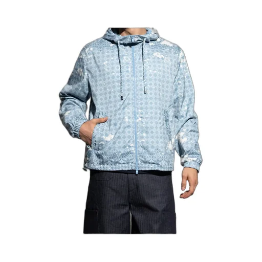 Paisley-Print Hooded Sport Jacket