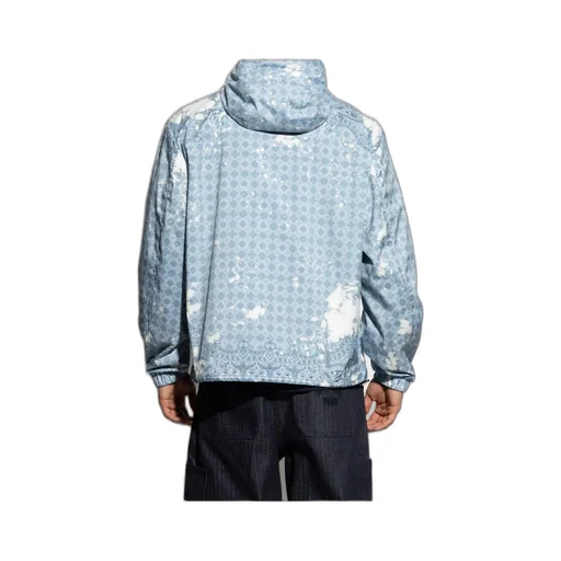 Paisley-Print Hooded Sport Jacket