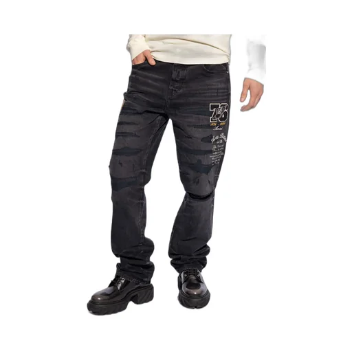 Varsity Straight-Leg Jeans