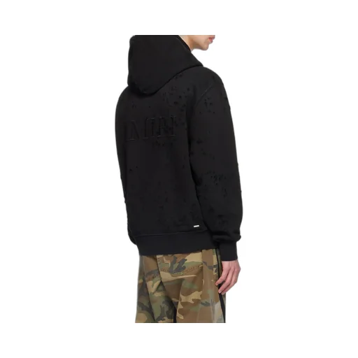 Ma Shotgun Logo Embroidered Distressed Hoodie
