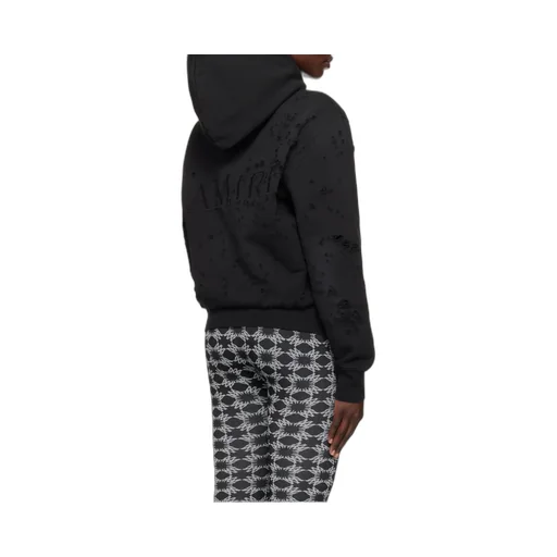 Ma Shotgun Logo Embroidered Distressed Hoodie