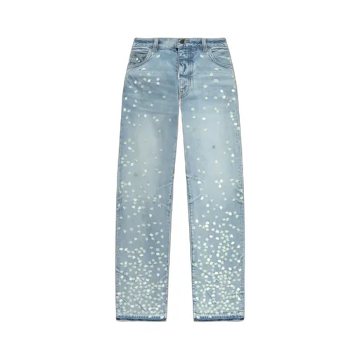 Spot-AppliquÉD Straight-Leg Jeans