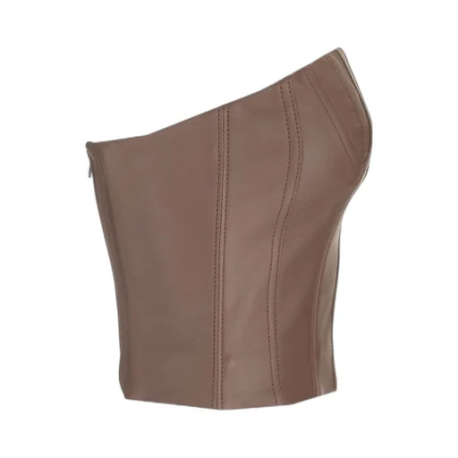 Rib Pleated Tube Top
