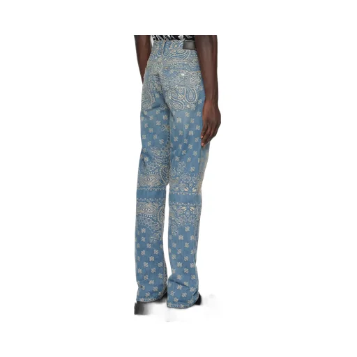 Jacquard Logo Pattern Jeans