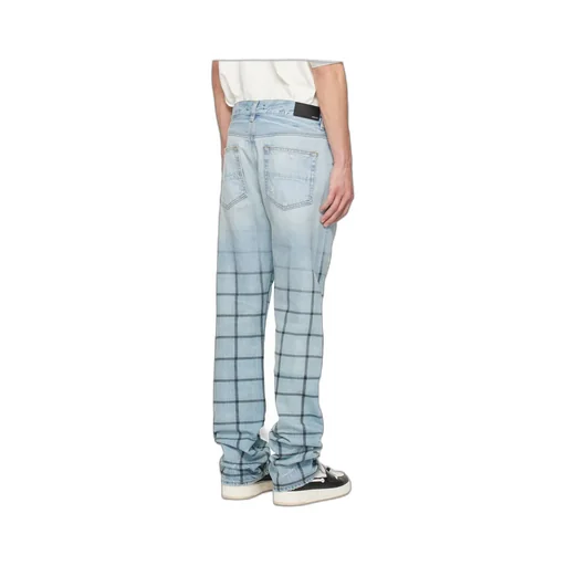 Faded Out Plaid Jeans