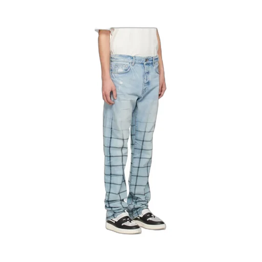 Faded Out Plaid Jeans