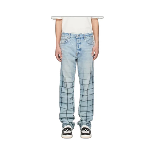 Faded Out Plaid Jeans