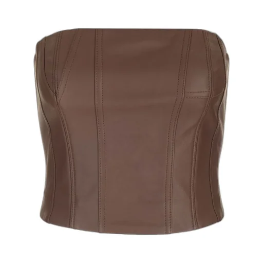 Rib Pleated Tube Top