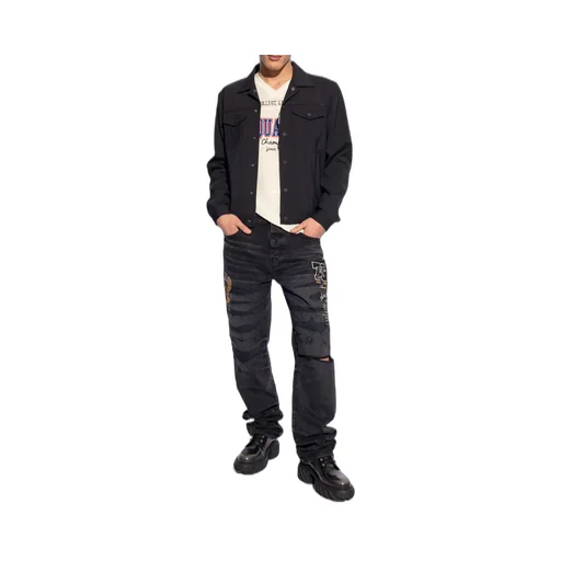 Varsity Straight-Leg Jeans