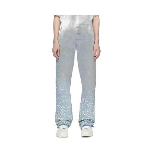 Spot-AppliquÉD Straight-Leg Jeans