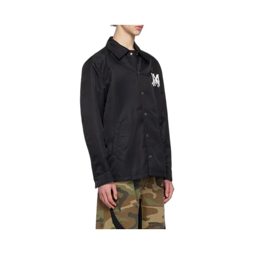Ma Printed Buttoned Straight Hem Jacket