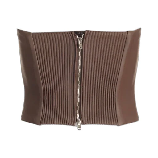 Rib Pleated Tube Top
