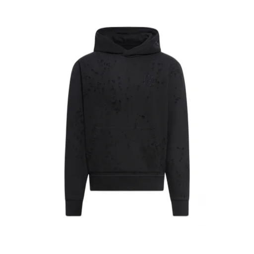 Ma Shotgun Logo Embroidered Distressed Hoodie