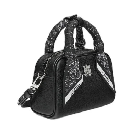 Paisley-Scarf Top-Handle Bowling Bag