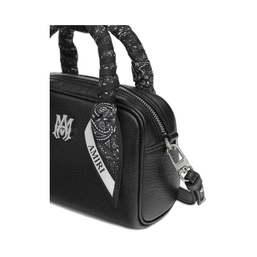 Paisley-Scarf Top-Handle Bowling Bag