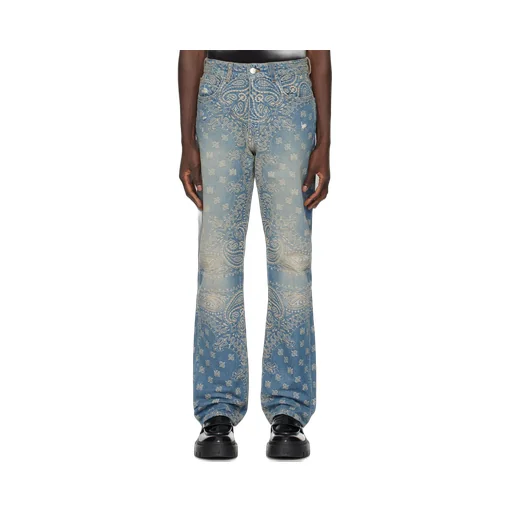Jacquard Logo Pattern Jeans