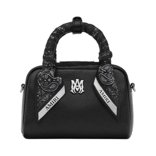 Paisley-Scarf Top-Handle Bowling Bag