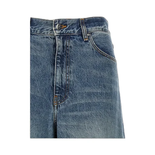 Multi-Pocket Zipper Denim Trousers