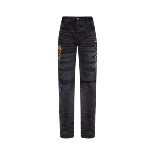 Varsity Straight-Leg Jeans