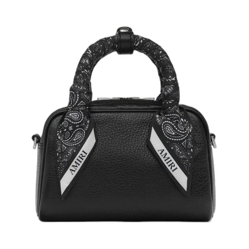 Paisley-Scarf Top-Handle Bowling Bag